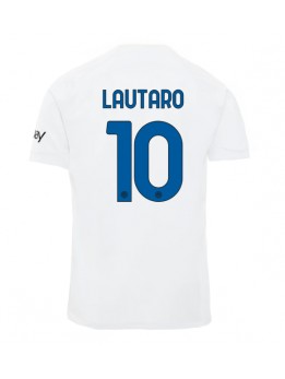 Moški Nogometna dresi replika Inter Milan Lautaro Martinez #10 Gostujoči 2023-24 Kratek rokav